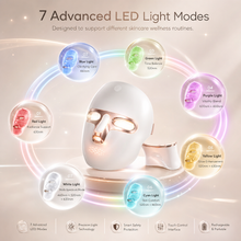 LED face mask with multiple skincare light mode settings