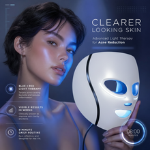 Blue light therapy face mask designed for clearer-looking skin and blemish care