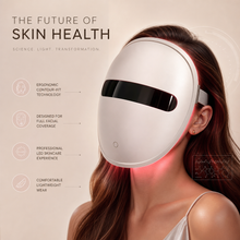 Contour-fit silicone LED face mask designed for full facial coverage and comfortable wear