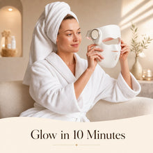 Full-face LED light therapy device with ergonomic wearable design
