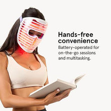 Hands-free LED face mask for reading and multitasking during skincare sessions