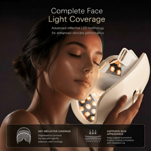 LED face mask with full facial light coverage technology