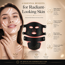 LED face mask with 660nm red light and 850nm infrared light technology