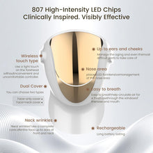 LED mask showing ergonomic comfort and adjustable fit features