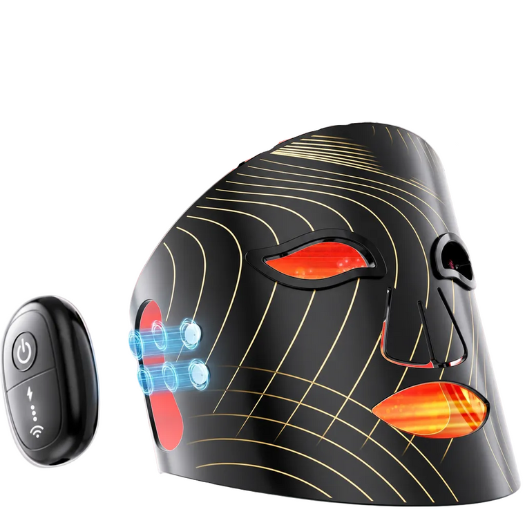 LED face mask with dual magnetic rechargeable battery system