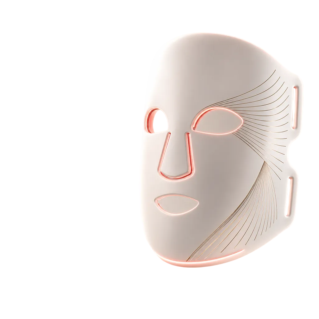 LED light therapy mask with precision full-face LED coverage