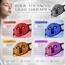 Wireless LED face mask with charging controller and packaging