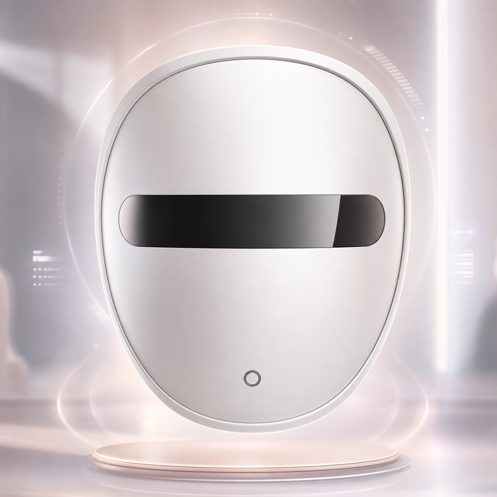 Reusable LED facial therapy mask with lightweight hands-free skincare design