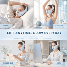 Wearable V-line face lifting device designed for daily activities and hands-free use